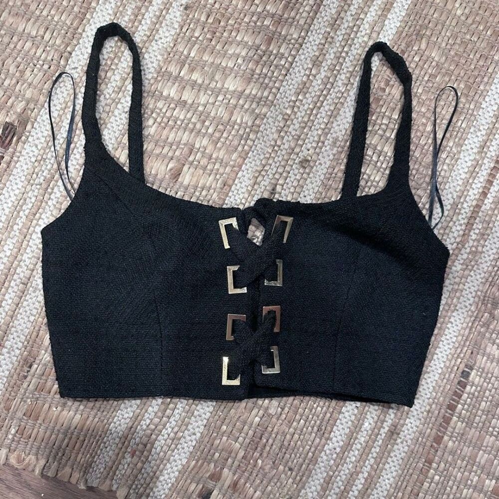 WOMENS ADL RAISA VANESSA Siyah Buklet Gold Aksesuar Detayli Askil Crop Medium - Picture 3 of 10